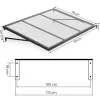 Daszek nad drzwi wejściowe 113x80 cm zadaszenie osłona UV MultiGarden-1379913