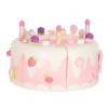 Tort urodzinowy piętrowy do krojenia na rzepy muzyka światła kuchnia 16 elementów różowy-1378643