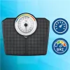 Klasyczna waga łazienkowa mechaniczna analogowa do 180 kg czarna WEBBER BMI-1379584