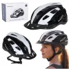 Kask rowerowy na rower RALLEX damski męski regulowany czarno-biały M 54-58cm-1378470