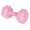 Hantle sześciokątne zestaw 2x2 kg ciężarki do ćwiczeń obciążniki fitness różowe ModernHome-1379540