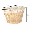 Koszyk rowerowy wiklinowy na rower RALLEX przedni pleciony click w kwiaty-1378814