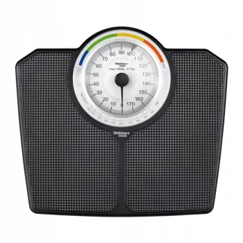 Klasyczna waga łazienkowa mechaniczna analogowa do 180 kg czarna WEBBER BMI