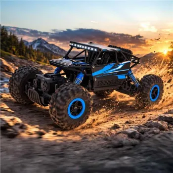 Samochód zdalnie sterowany na pilota RC Rock Crawler HB 2,4GHz 1:18 niebieski-1379032