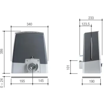 Napęd/siłownik CAME BKX08AGF BRUSHLESS do 800kg bram przesuwnych-1377731