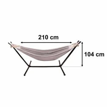 Hamak ogrodowy ze stelażem huśtawka duża mocna pokrowiec 247cm 100kg-1378725