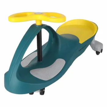 Jeździk grawitacyjny LED Swing Fix S3 świecące koła butelkowy żółty-1378750