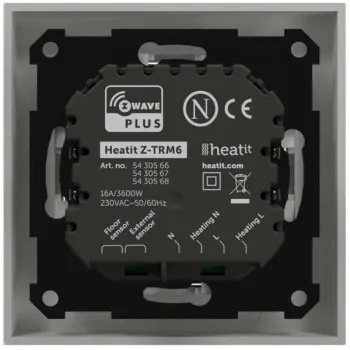 Termostat Heatit Z-TRM6 White RAL 9003 Z-Wave Thermostat 3600W 16A 868,4 Mhz-1377908