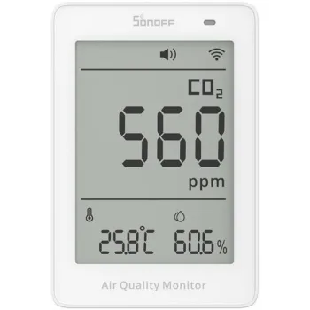 Miernik jakości powietrza WiFi LCD Sonoff AirGuard CO2 SAWF-08P-1378051