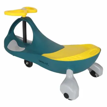 Jeździk grawitacyjny LED Swing Fix S3 świecące koła butelkowy żółty-1378752