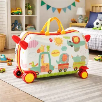 Walizka podróżna dla dzieci na kółkach bagaż podręczny ZOO-1378798