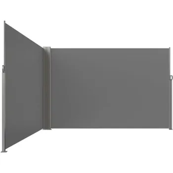 Markiza narożna boczna tarasowa LUARO parawan zwijany 180 x 620 cm szary-1378586