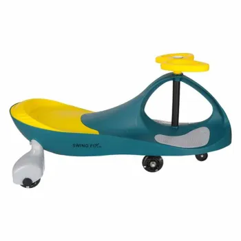 Jeździk grawitacyjny LED Swing Fix S3 świecące koła butelkowy żółty-1378749