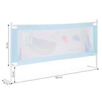 Barierka ochronna na łóżko 200 cm osłona zabezpieczenie dla dzieci ECOTOYS-1379989