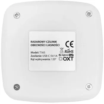 OXT Czujnik radar obecności jasności USB ZigBee TUYA T165-1370184