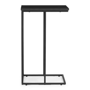 Stolik boczny pod laptopa kawowy w kształcie litery C marmur czarny ModernHome-1379532