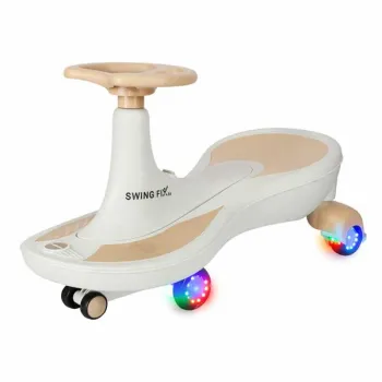 Jeździk grawitacyjny LED Swing Fix S4 świecące koła z muzyką grający 76cm złoto-biały max 100kg-1378810