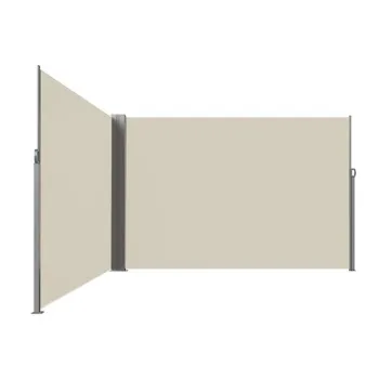 Markiza narożna boczna tarasowa LUARO parawan zwijany 180 x 620 cm beżowy-1378577