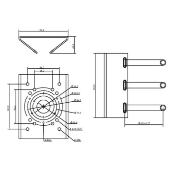 Uchwyt adapter słupowy MT-P150V2-1370905
