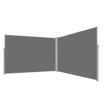 Markiza narożna boczna tarasowa LUARO parawan zwijany 180 x 620 cm szary