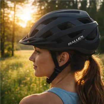 Kask rowerowy na rower RALLEX damski męski regulowany czarny L 58-62cm-1378491