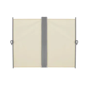 Markiza narożna boczna tarasowa LUARO parawan zwijany 180 x 620 cm beżowy-1378579