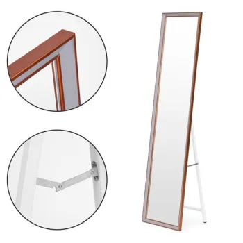 Duże lustro stojące 148 cm aluminiowa rama rozstawiane ModernHome-1379512