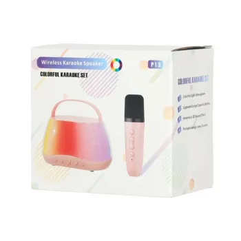 Zestaw do karaoke głośnik Bluetooth LED RGB 2 mikrofony USB-1378602