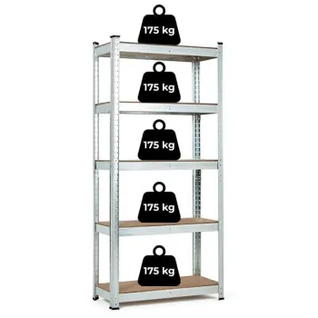 Regał magazynowy 180x90x40 cm stal galwanizowana 5 półek 875 kg ModernHome-1379552