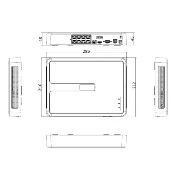 Rejestrator IP Hilook 8 kanałowy 4MP NVR-8CH-H/8P PoE z dyskiem 2TB-1370976
