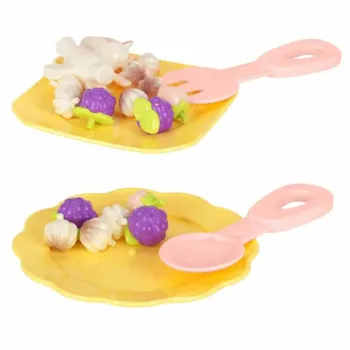 Tort urodzinowy piętrowy do krojenia na rzepy muzyka światła kuchnia 16 elementów różowy-1378650