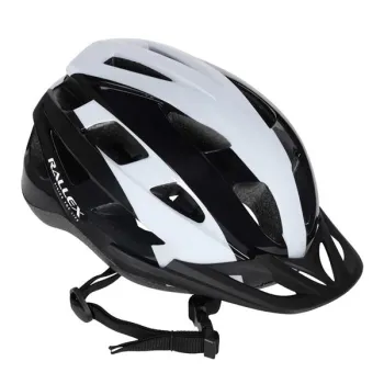 Kask rowerowy na rower RALLEX damski męski regulowany czarno-biały M 54-58cm-1378465