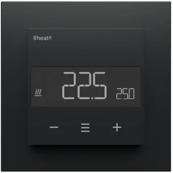 Termostat Heatit Z-TRM6 Black Matt Z-Wave Thermostat 3600W 16A 868,4 Mhz-1377930
