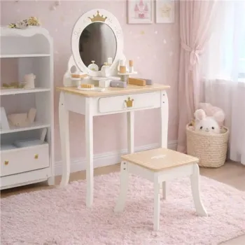 Toaletka drewniana dla dziewczynki LULILO Bella lustro taboret akcesoria-1378788