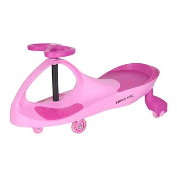 Jeździk grawitacyjny LED Swing Fix S3 świecące koła różowy-1378868