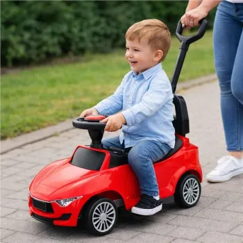Jeździk pchacz samochód auto z dźwiękiem i światłami czerwony-1378777