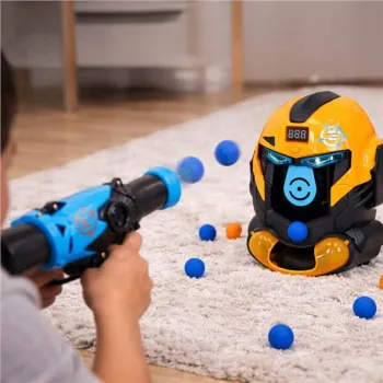Gra zręcznościowa robot kask strzelanie do celu pistolet kulki celownik-1378774