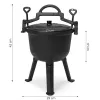 Kociołek żeliwny emaliowany 5L stojący garnek myśliwski ognisko grill MultiGarden-1380137