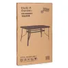 Stół ogrodowy 120x70 cm szkło hartowane otwór na parasol czarny MultiGarden-1380236