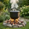 Kociołek żeliwny emaliowany 8L stojący garnek myśliwski ognisko grill MultiGarden-1380140