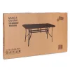 Stół ogrodowy 160x90 cm szkło hartowane otwór na parasol czarny MultiGarden-1380226