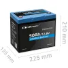 Qoltec Akumulator LiFePO4 Litowo-Żelazowo-Fosforanowy | 12.8V | 50Ah | 640Wh| BMS-1381171