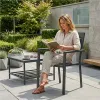 Zestaw 2 krzeseł ogrodowych na taras balkon stal HDPE szare MultiGarden-1380100
