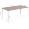 Stół ogrodowy 6-osobowy 156x78 cm polywood meble na taras beżowe białe MultiGarden-1380117