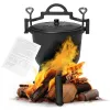 Kociołek żeliwny emaliowany 8L stojący garnek myśliwski ognisko grill MultiGarden-1380145