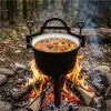 Kociołek żeliwny emaliowany 8L stojący garnek myśliwski ognisko grill MultiGarden-1380139