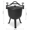 Kociołek żeliwny emaliowany 10L stojący garnek myśliwski ognisko grill MultiGarden-1380157