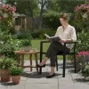Zestaw 2 krzeseł ogrodowych na taras balkon stal HDPE czarne MultiGarden-1380032