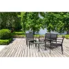 Zestaw mebli ogrodowych stół ławka fotele metal MultiGarden-1384765