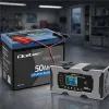 Qoltec Inteligentna mikroprocesorowa ładowarka 12V 10A | Prostownik z funkcją naprawy do akumulatora AGM GEL LiFePO4 |